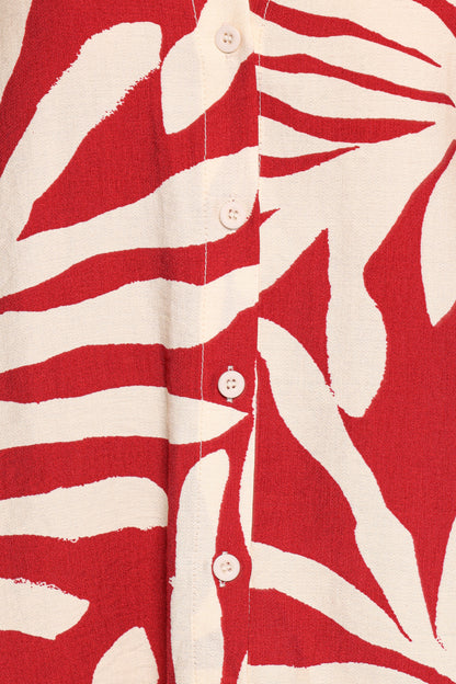 Lilo Short Set - Red Palm Print