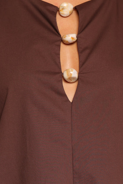 Lirael Mini Dress - Espresso