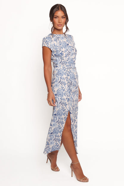 Lisbeth Midi Dress - Blue Floral