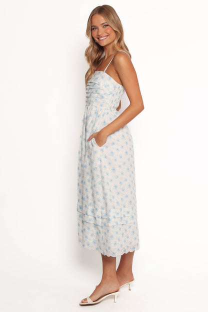 Lisette Midi Dress - Blue
