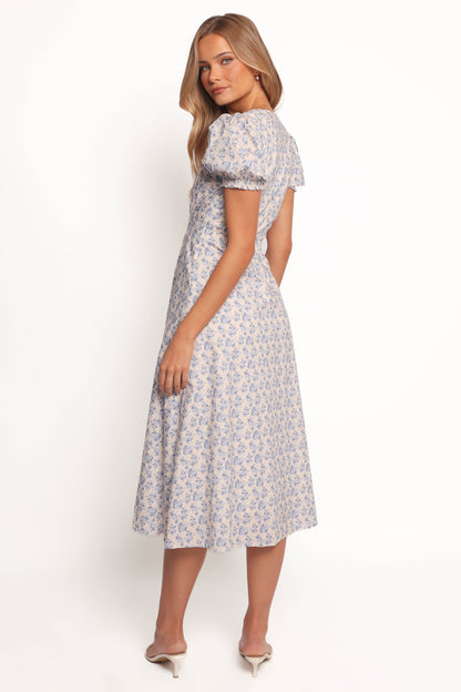 Logen Floral Midi Dress - Parisian Bloom