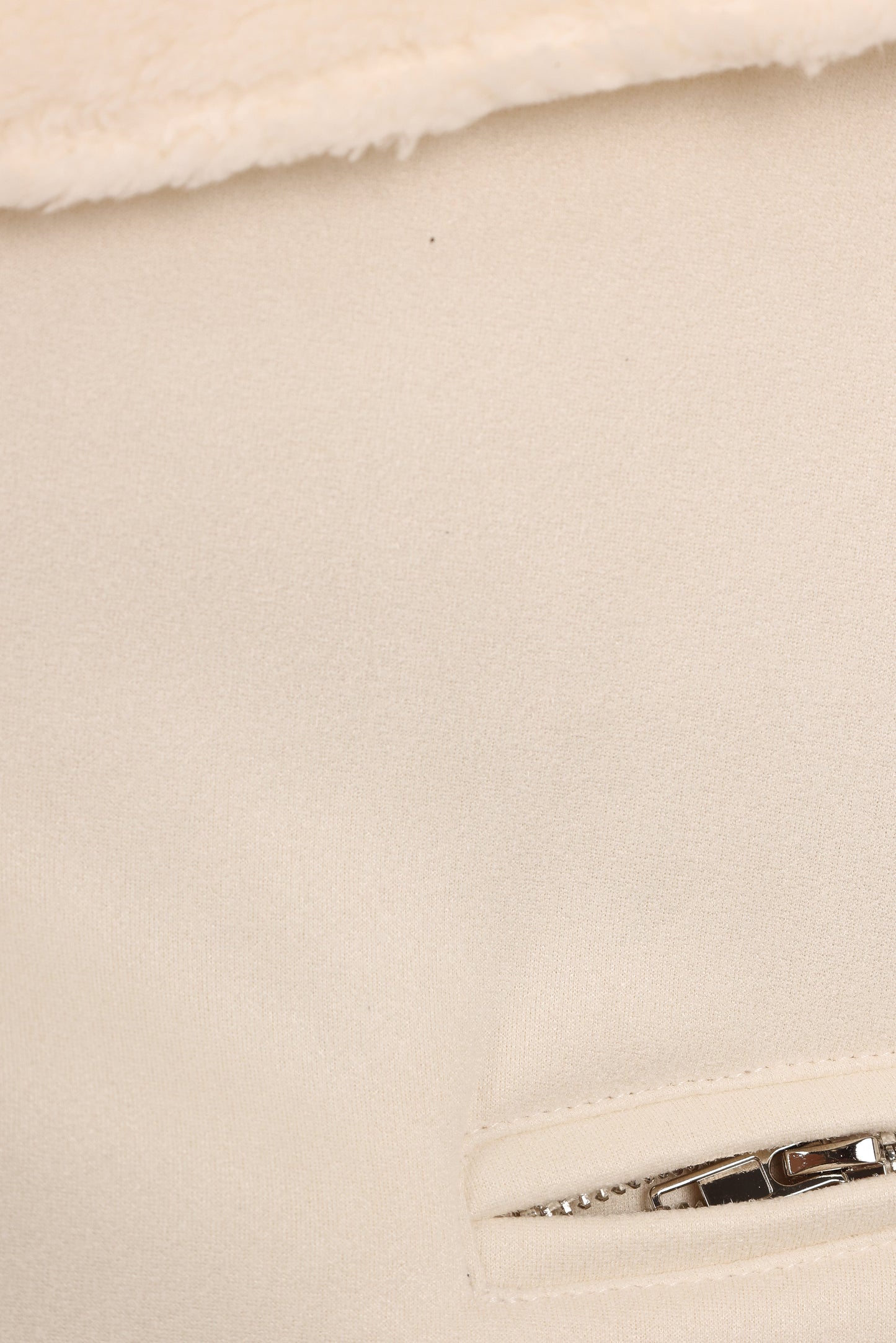 Lopez Faux Sherling Jacket - Cream