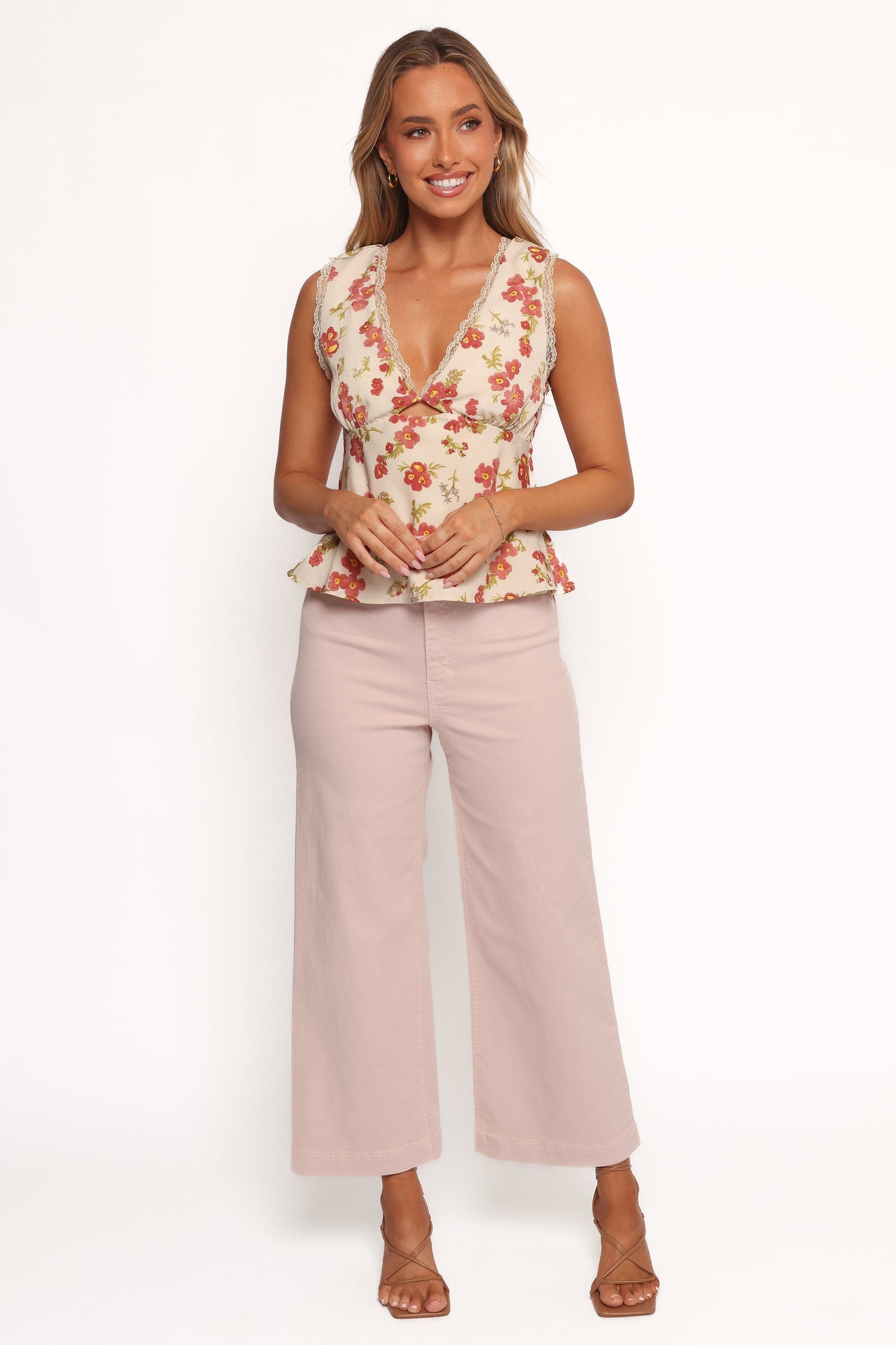 Lorelai Top - Ivory Floral