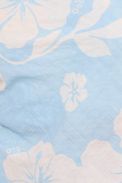 Lourdes Top - Blue Hibiscus