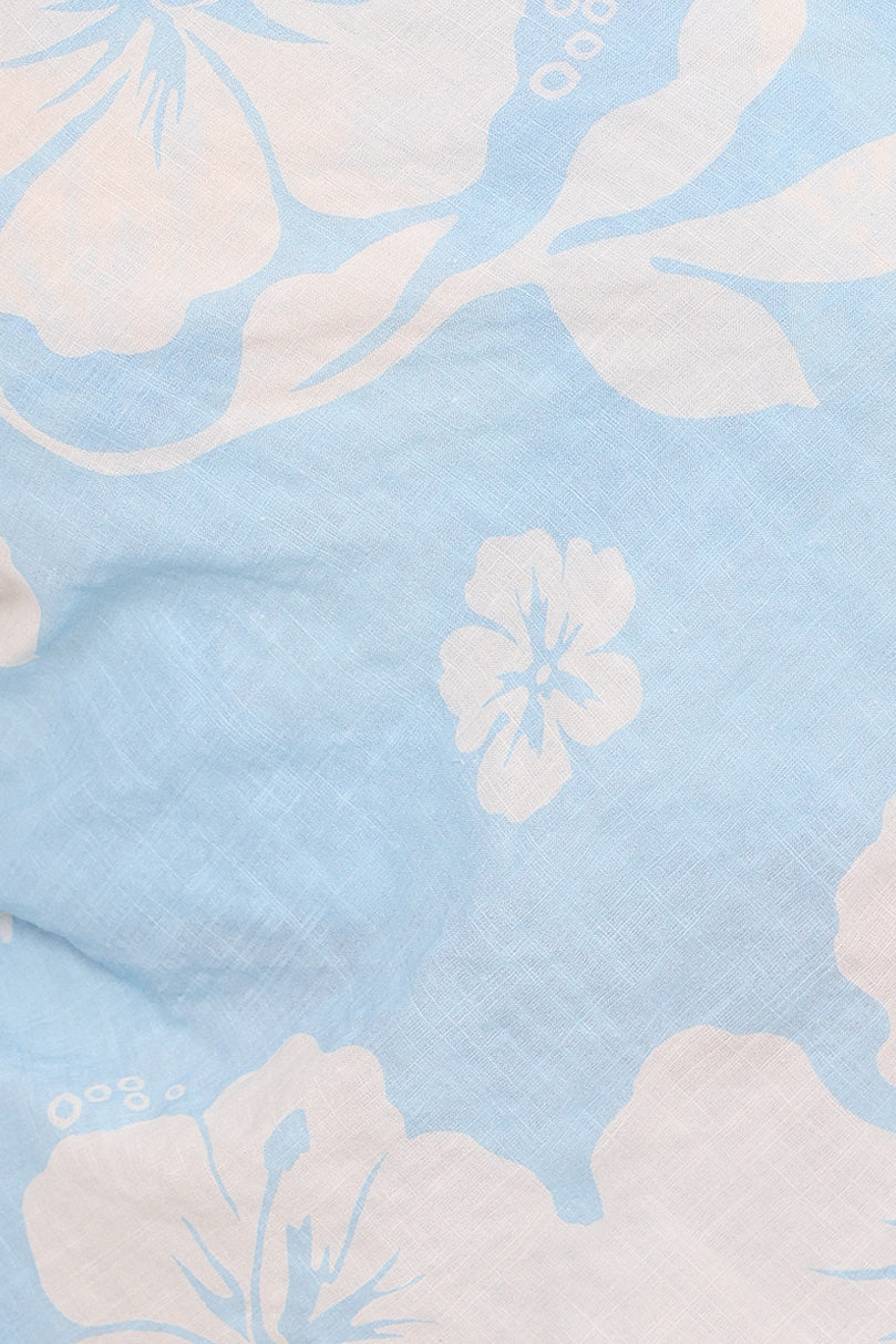 Lourdes Wide Leg Pant - Blue Hibiscus