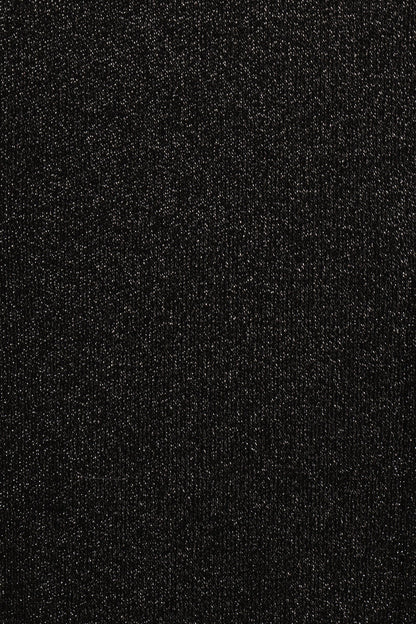 Tassie Cowlneck Lurex Shimmer Knit Sweater - Black