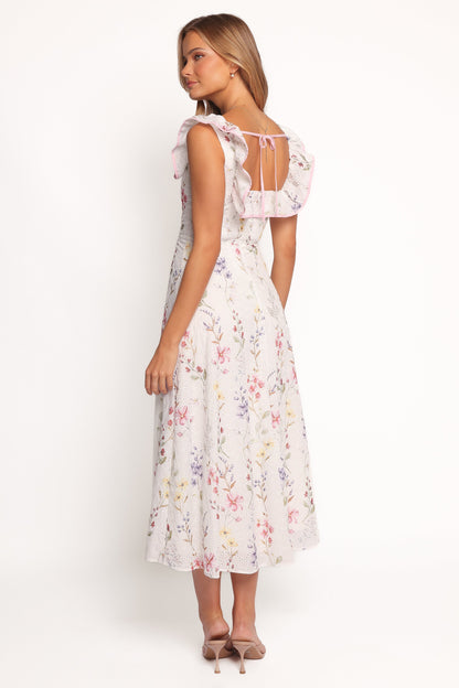 Lucille Maxi Dress - White Floral