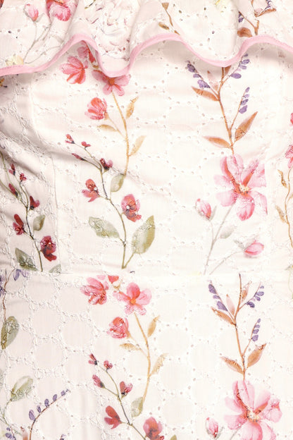 Lucille Maxi Dress - White Floral