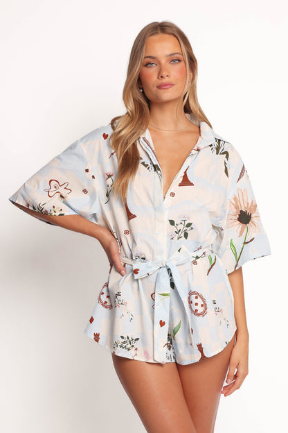 Luisa Romper - Blue Floral