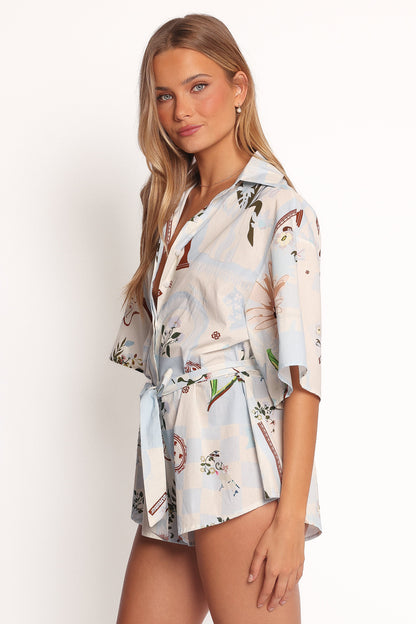 Luisa Romper - Blue Floral