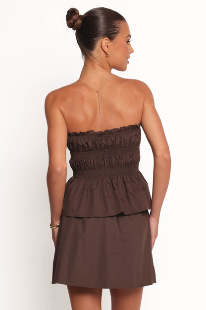 Luna Skirt Set - Chocolate Brown