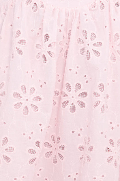 Lynne Mini Dress - Pink Broderie