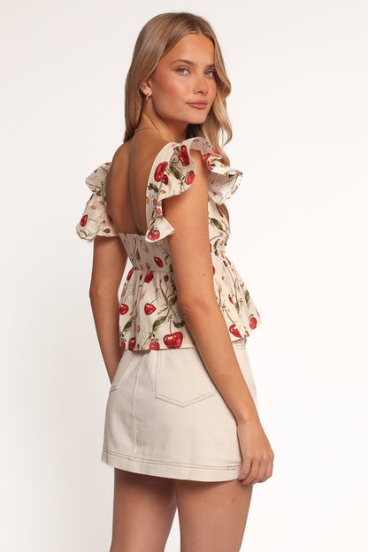 Lyric Ruffle Top - Mon Cheri