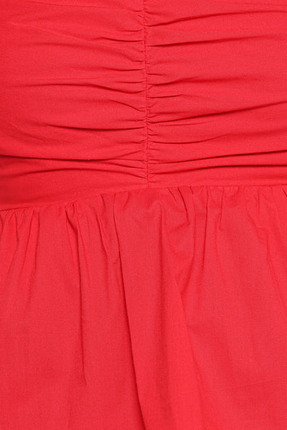 Lyric Ruffle Top - Red