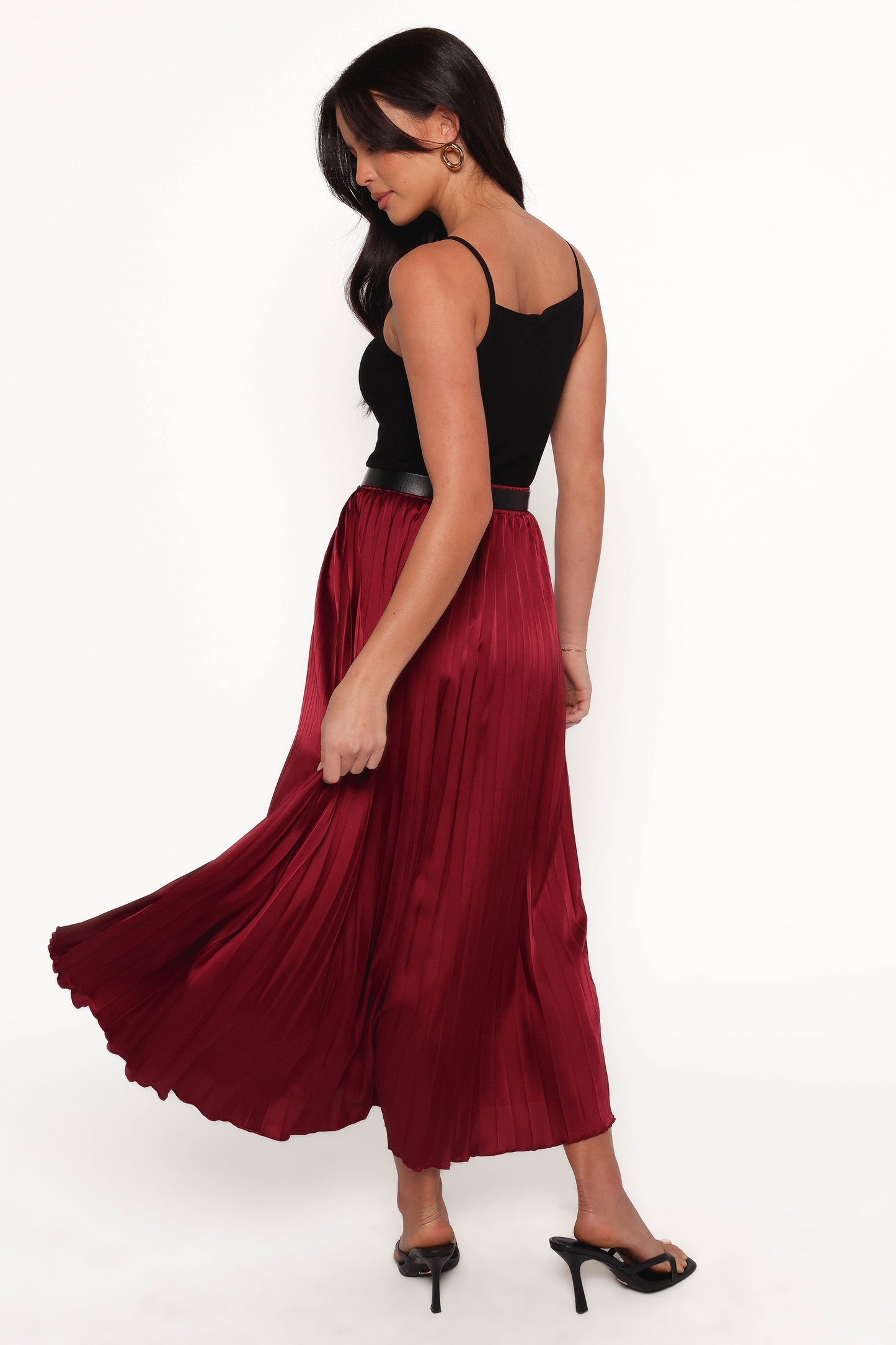 Lysandra Maxi Skirt - Burgundy
