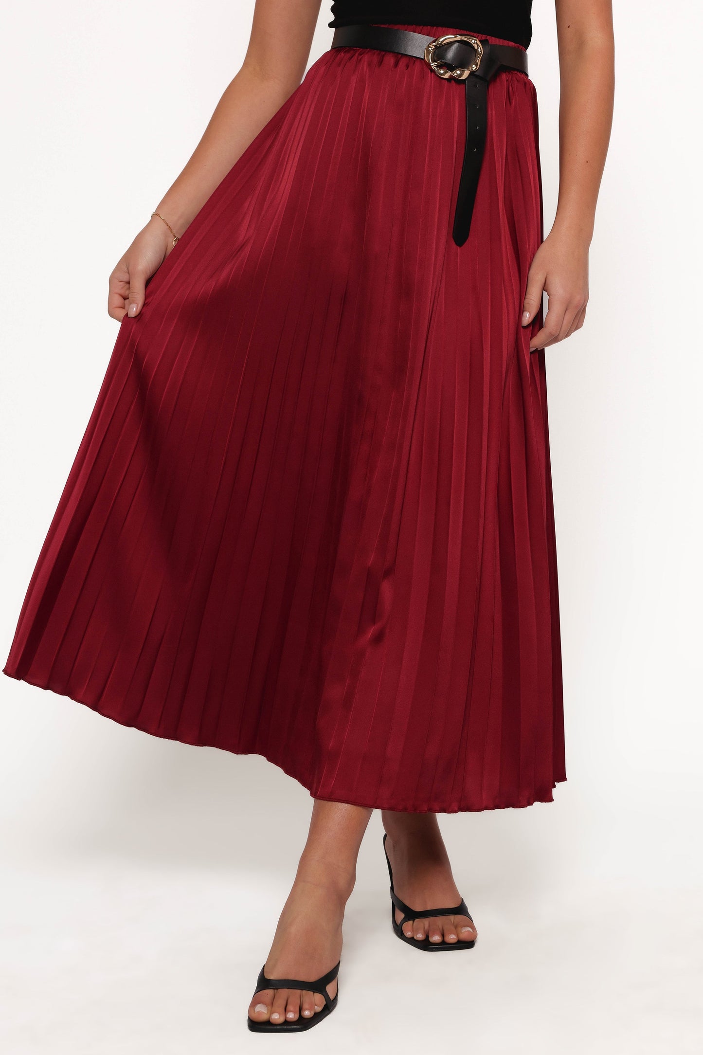 Lysandra Maxi Skirt - Burgundy