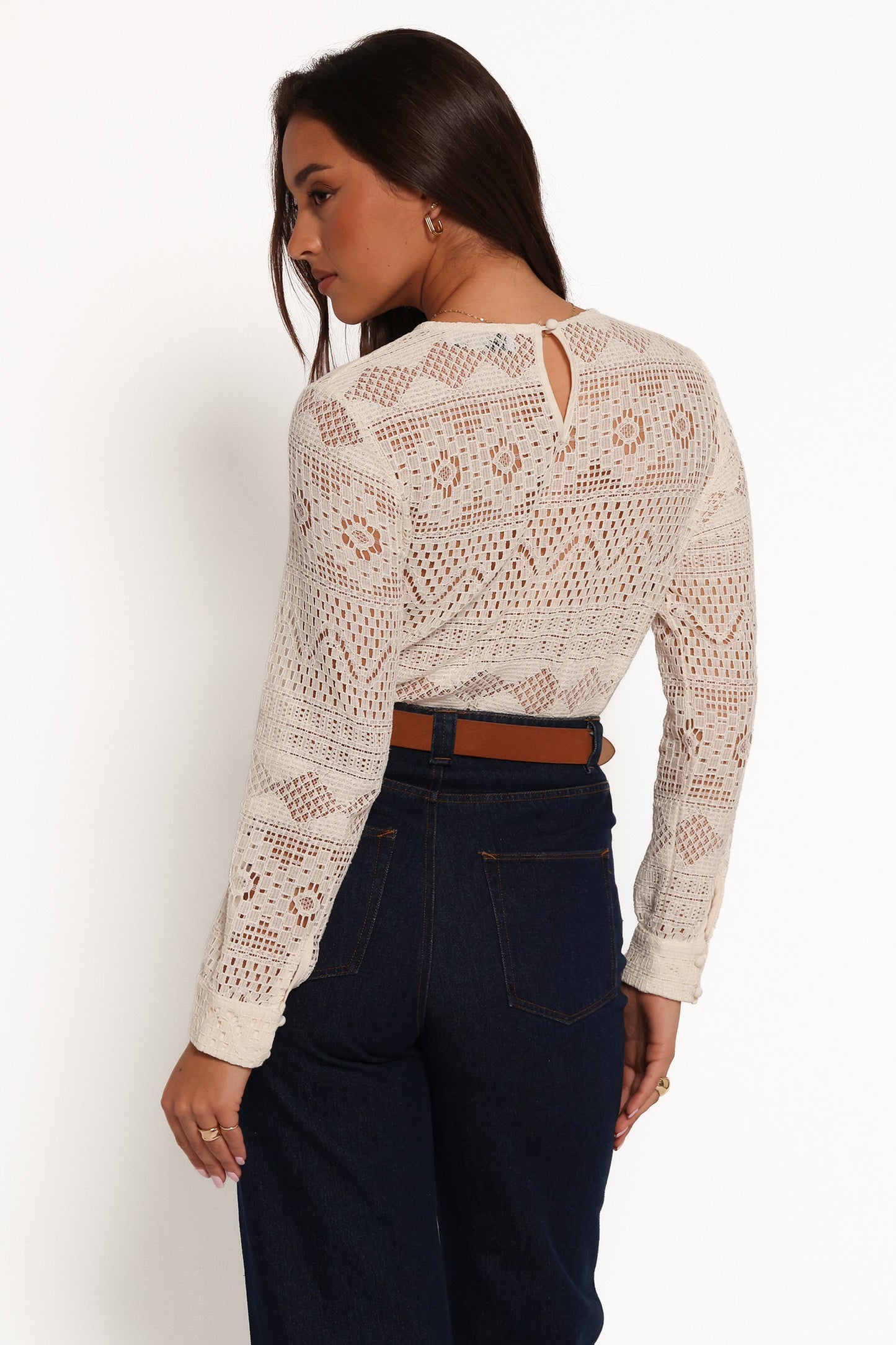 Maddot Long Sleeve Top - Cream