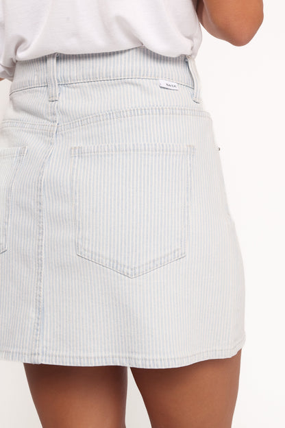 Malibu Mini Skirt - Blue Bell Stripe