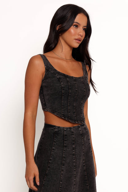 Mara Corset Top - Black