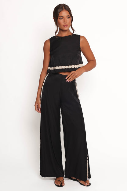 Margarete Pant Set - Black Cream
