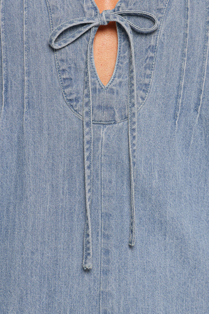 Marilla Romper - Light Denim
