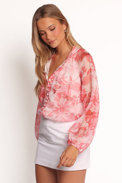 Marni Top - Pink Floral