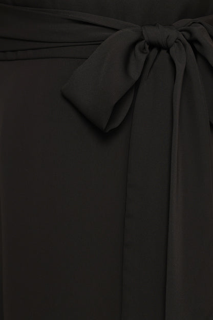 Maverick Wrap Maxi Dress - Black