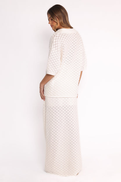 Meera Midi Skirt - White