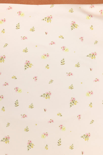 Mei Satin Midi Skirt - Tiny Blooms