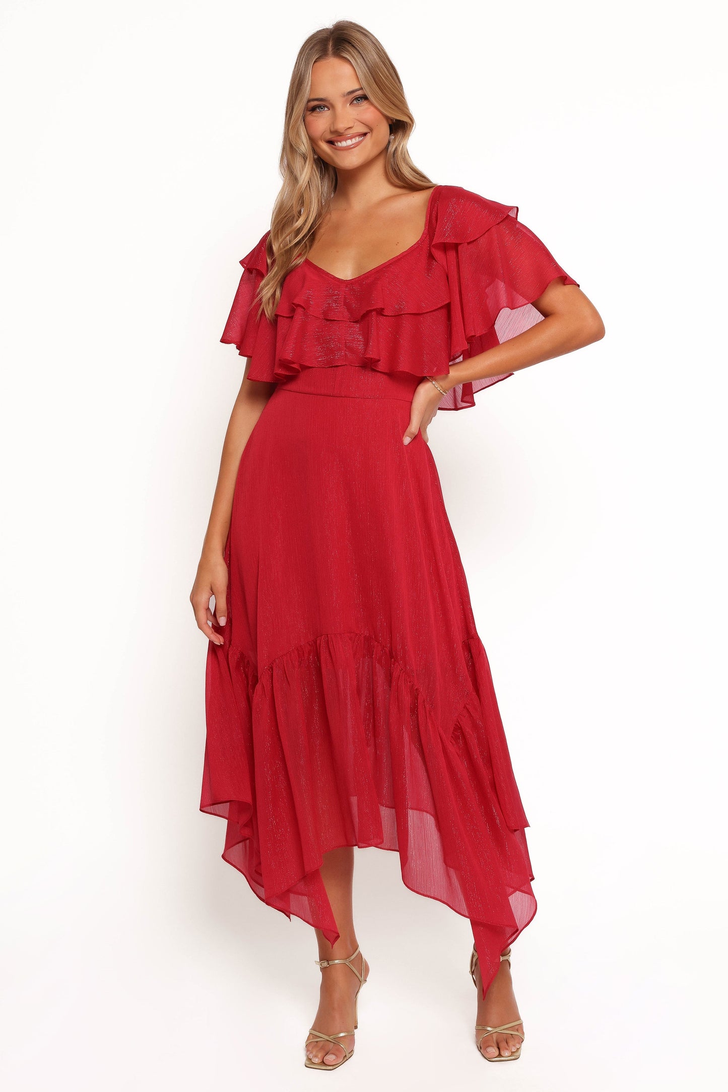Merida Midi Dress - Red