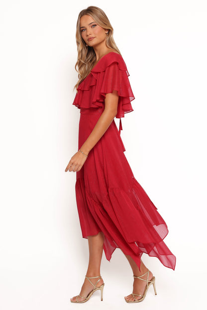 Merida Midi Dress - Red
