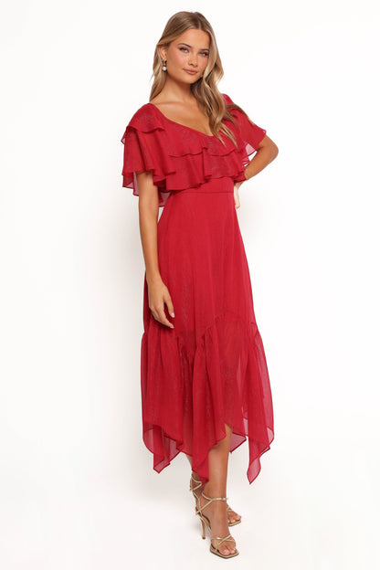 Merida Midi Dress - Red