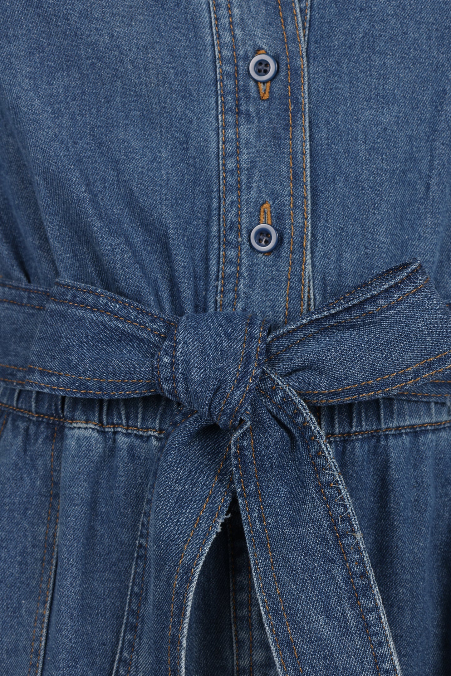 Mia Romper - Medium Denim