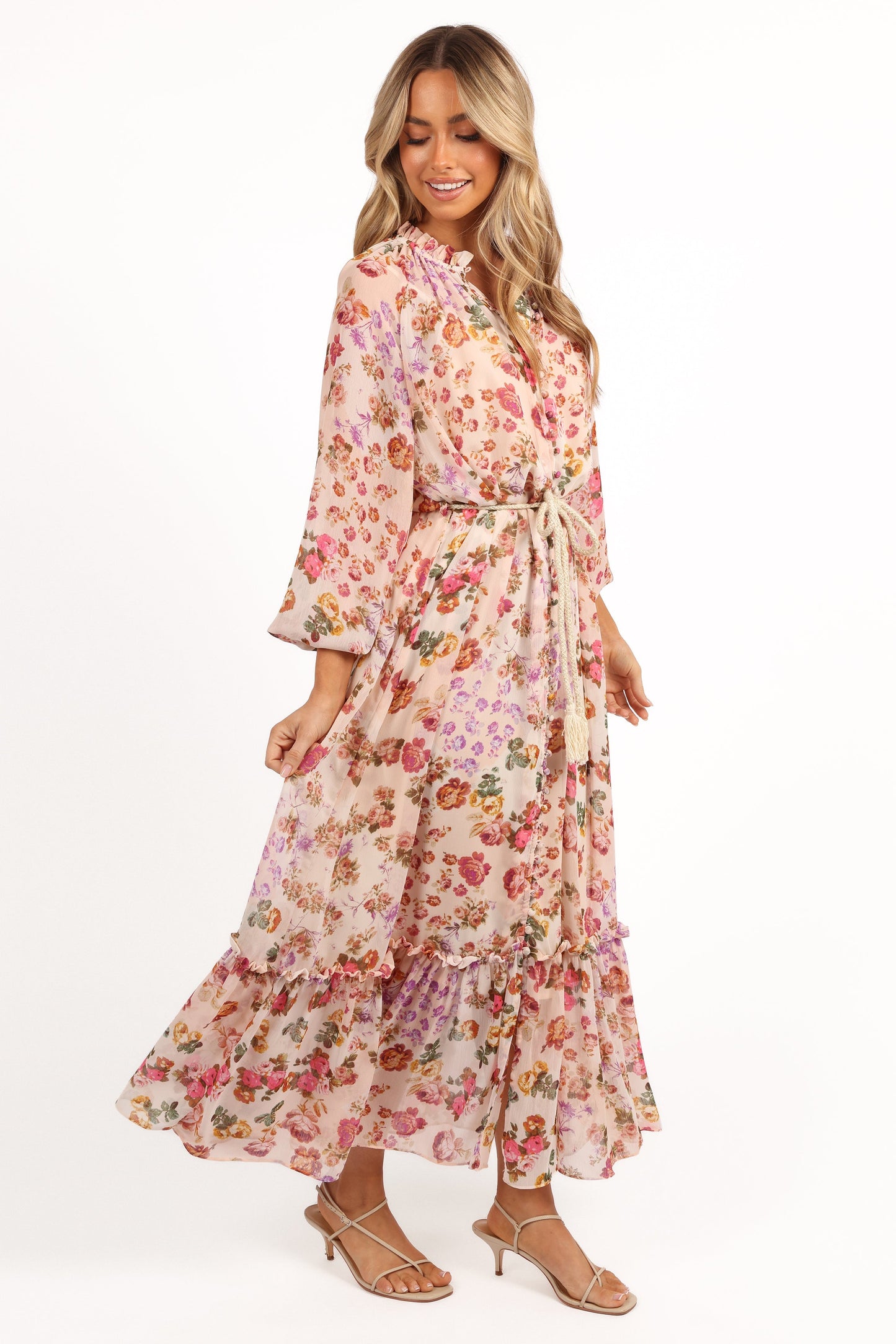 Micah Long Sleeve Midi Dress - Blush