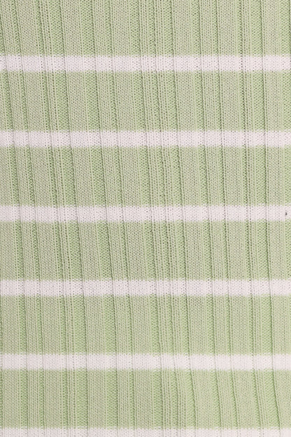 Milla Knit Top - Sage Stripe