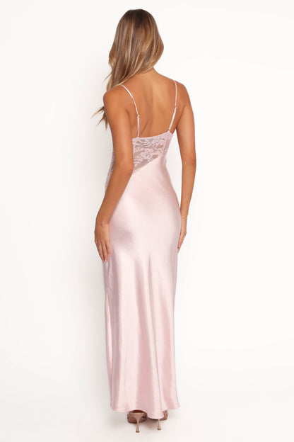 Milla Maxi Lace Dress - Pale Pink