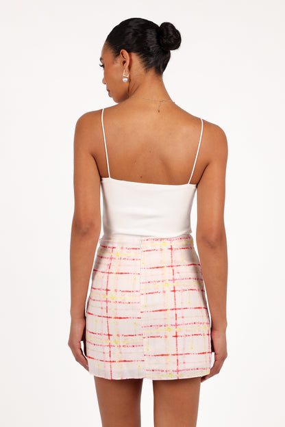 Mirha Mini Skirt - Sunset Check