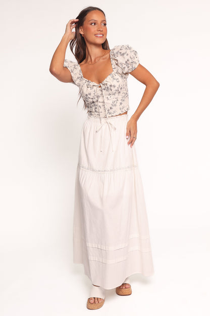 Monira Top - Brown Ivory