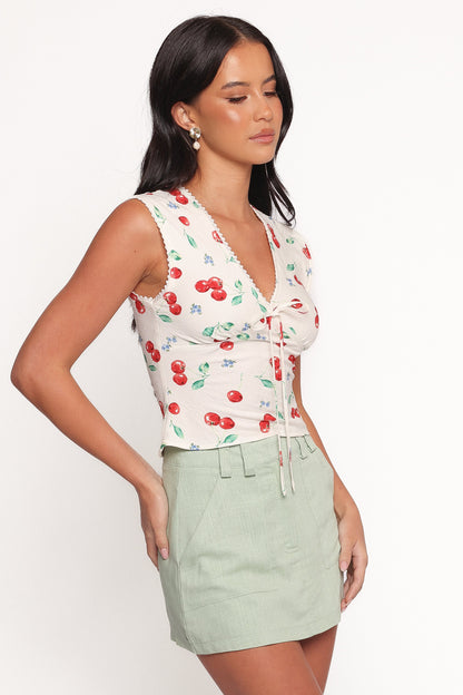 Morgan Top - Starlight Cherry