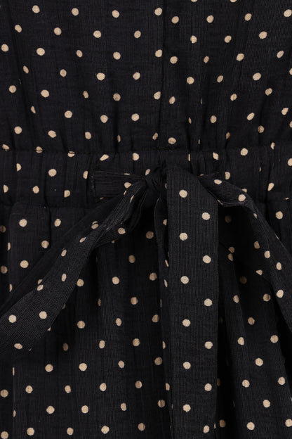 Moscow Midi Dress - Black Polka Dot