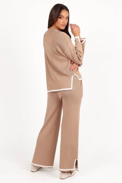 Nathan Two Piece Knit Set - Latte