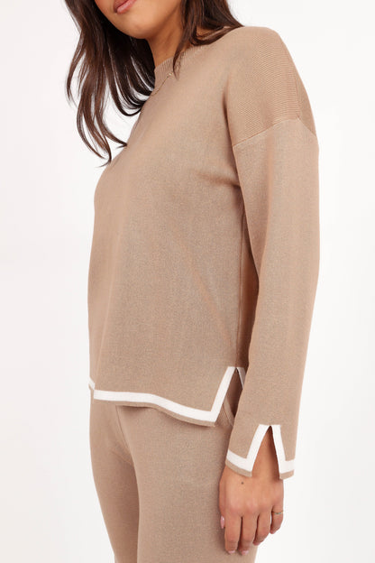 Nathan Two Piece Knit Set - Latte