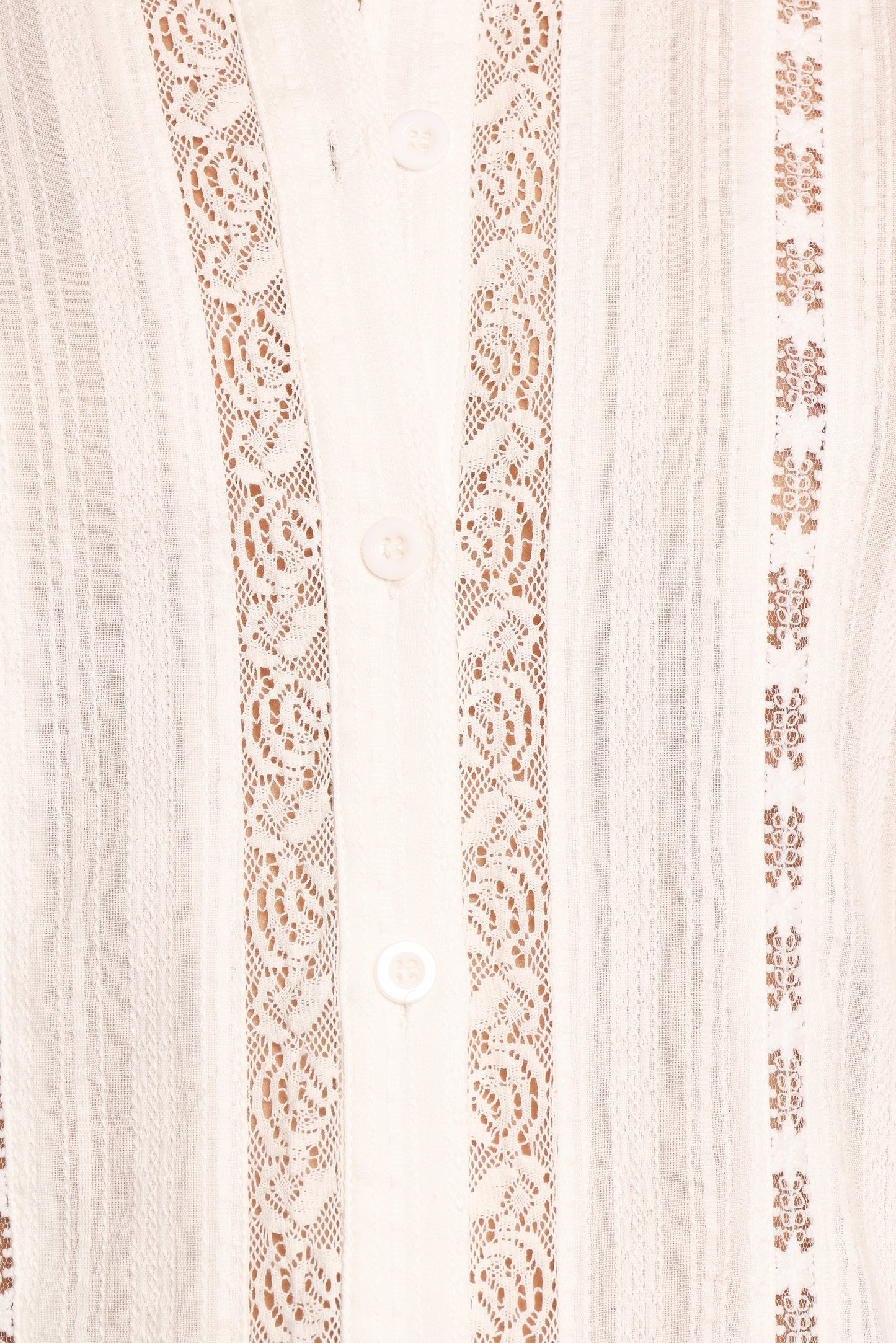 Nea Lace Detail Top - White
