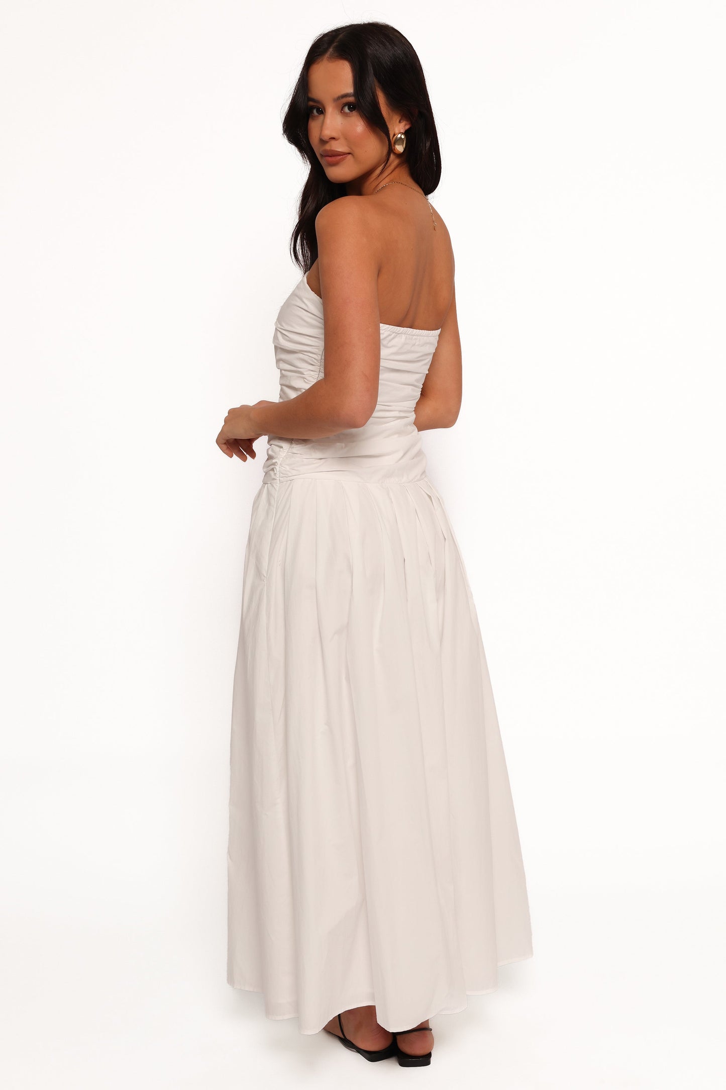 Nell Strapless Maxi Dress - White