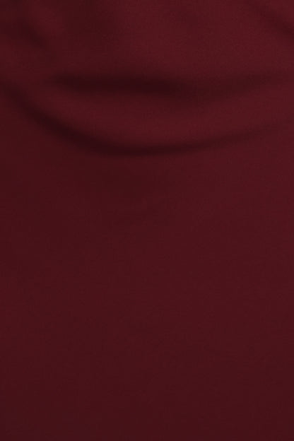 Nellie Satin Midi Skirt - Burgundy