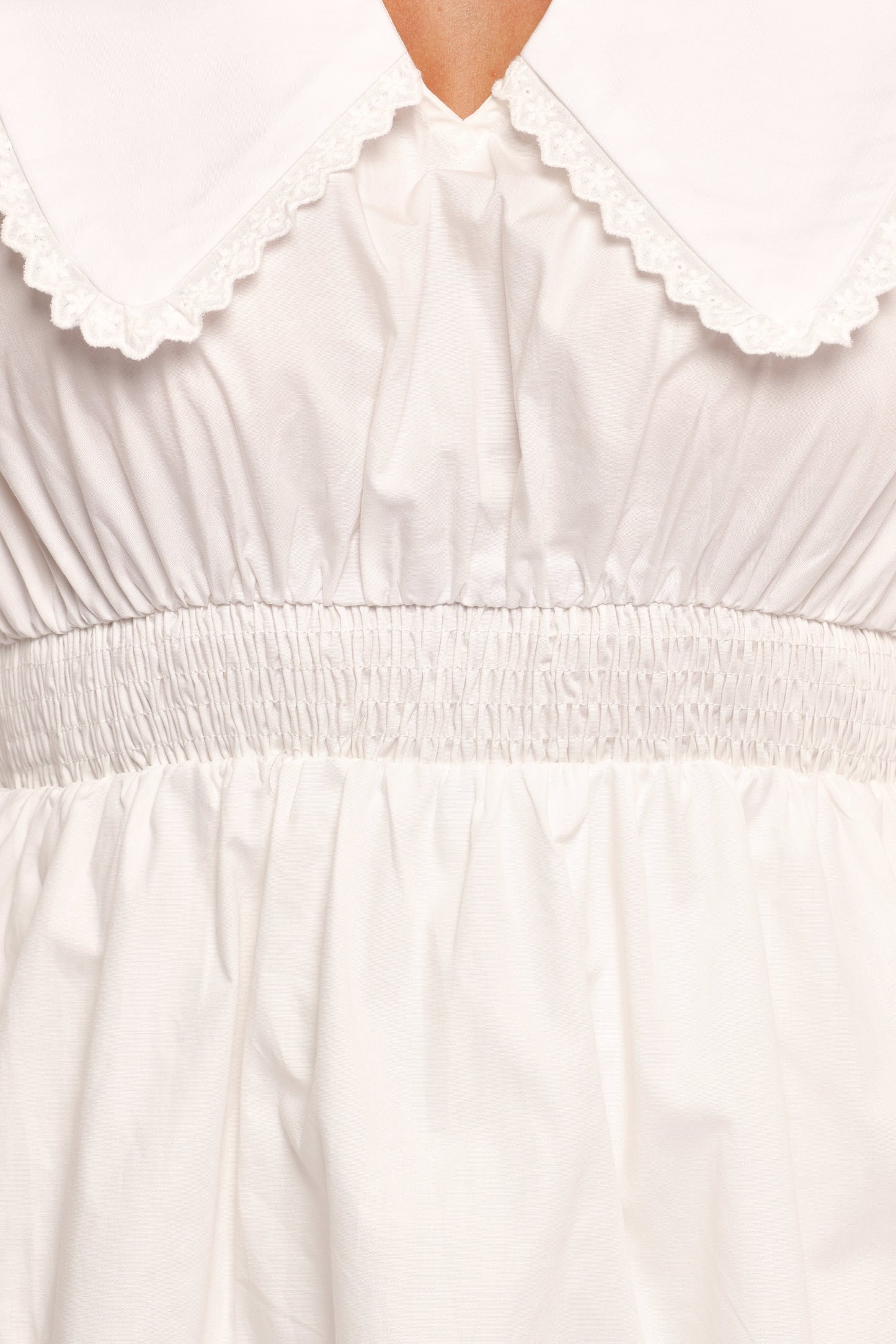 Nerida Long Sleeve Mini Dress - White