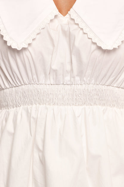 Nerida Long Sleeve Mini Dress - White