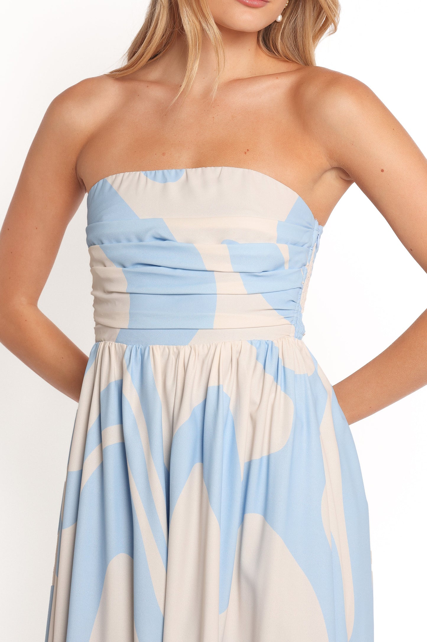 Nesta Maxi Dress - Blue Cream