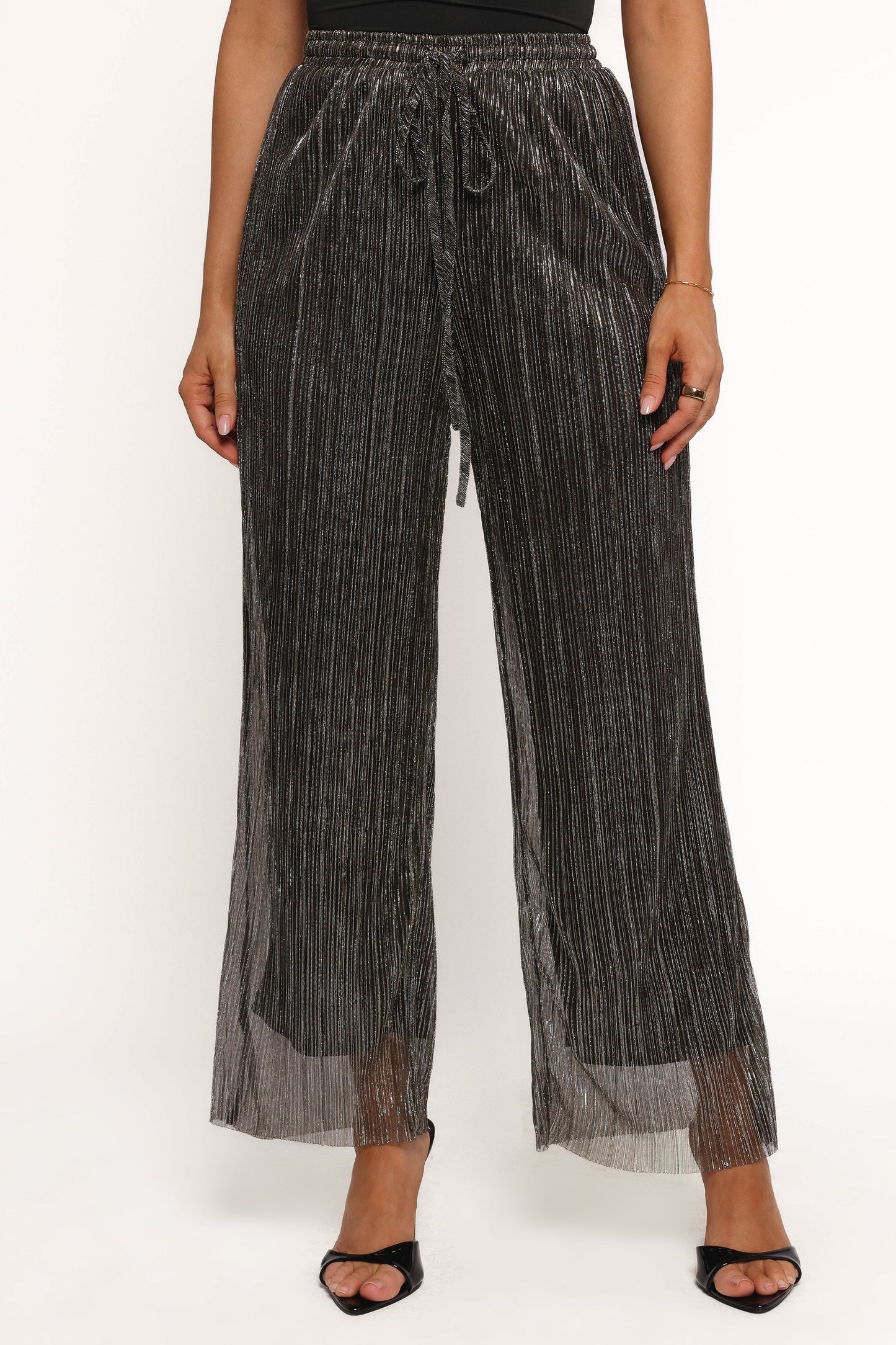 Nila Sheer Pant - Black Gold