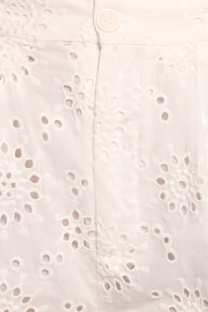 Nimi Eyelet Short Set - White